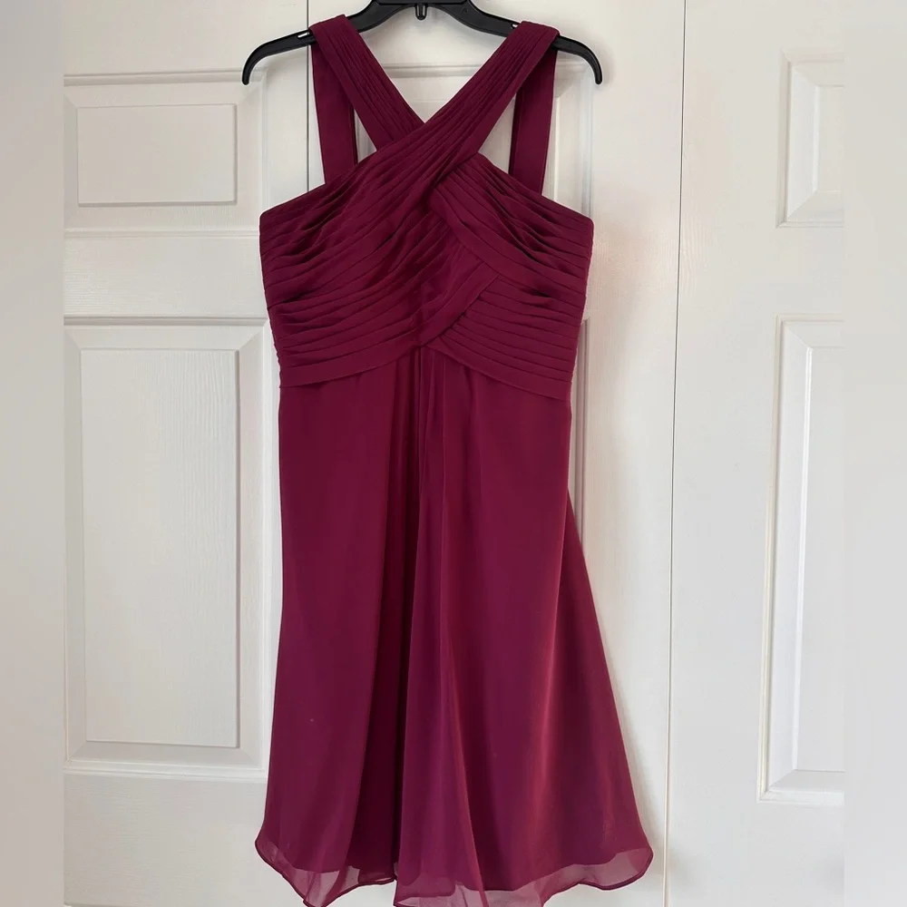 raspberry bridesmaid dress Raspberry Off-Shoulder Satin Mermaid Long Bridesmaid Dress Custom Color / US 16